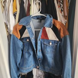 Forever 21 Colorblock Denim Jacket Size S