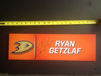 Autographed Ryan Getzlaf Anaheim Ducks Name Board