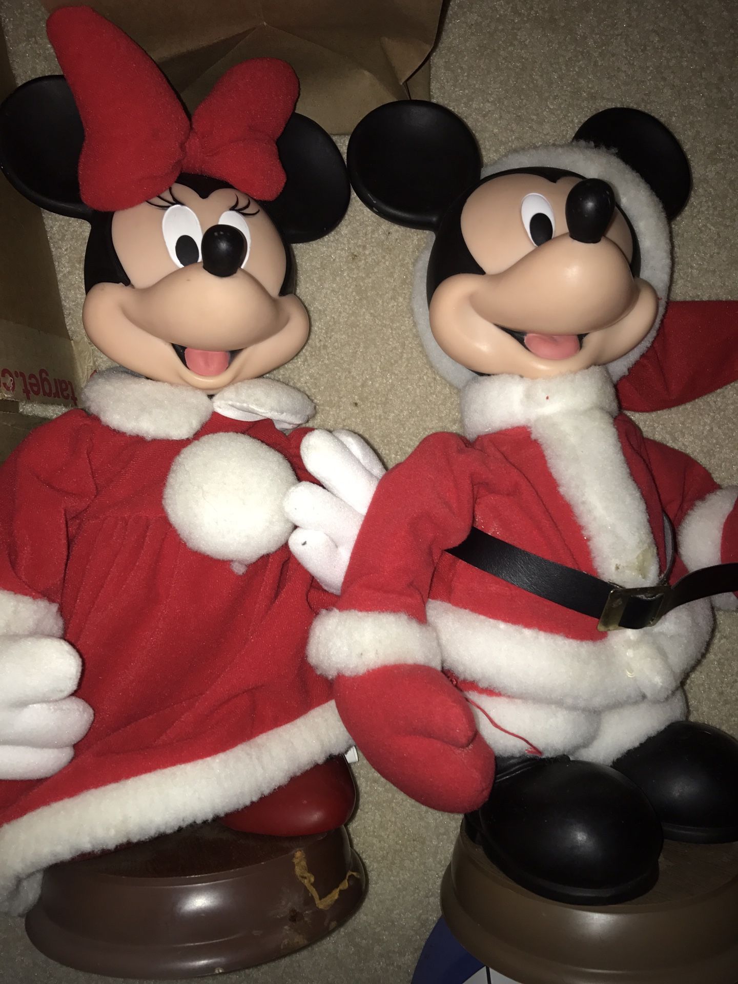 Christmas Santa mickey and Minnie decoration