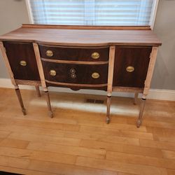 Antique solid wood credenza/ sideboard