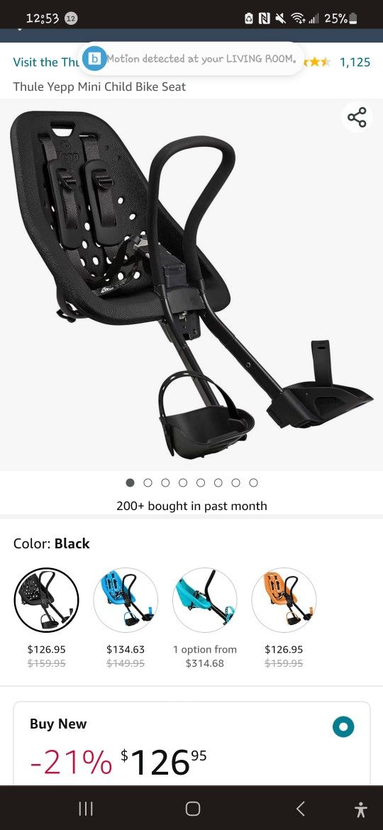 Thule Yepp Baby/Toddler Bike Seat Age 9M3Yrs. for Sale in Santa Ana