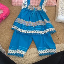 Hand made from Mexico little girls outfit