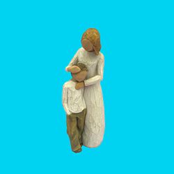 Vintage 2002 Willow Tree "Mother and Son" Figurine by Susan Lordi - Hand-Carved Collectible 8”