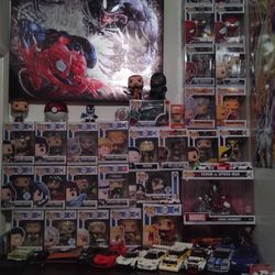 Funko Pops And Cars And Spider-Man Venom  Frame