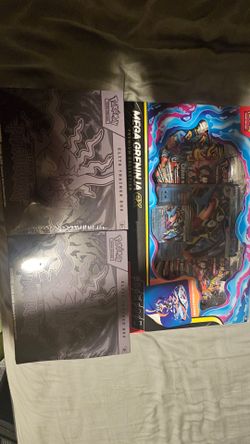 Pokemon pitch black etb and mega greninja ex brand new sealed