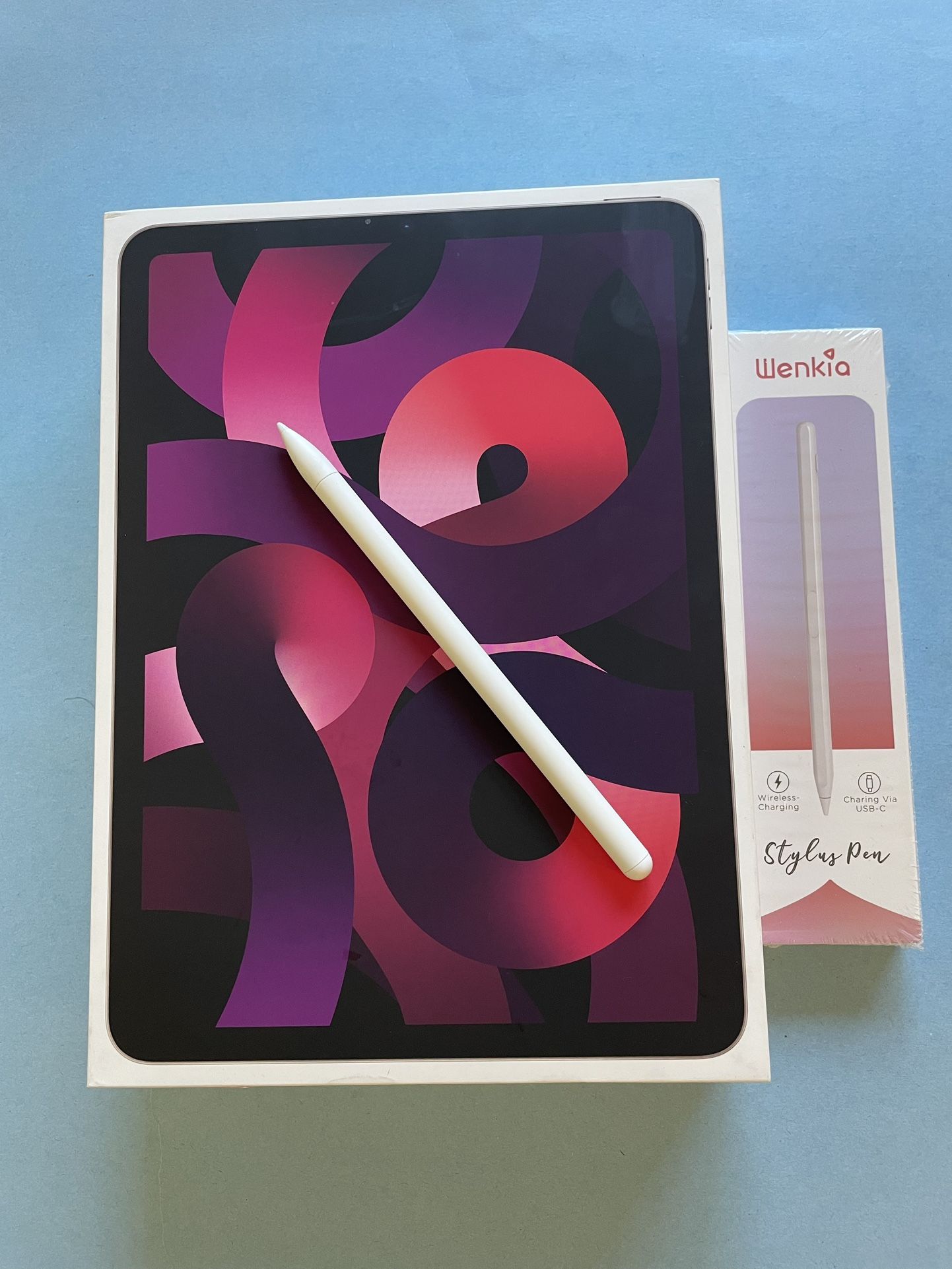 Apple iPad 5th Generation (M1 Chip / Pink Color) 64Gb With Pen, Keyboard Accessories