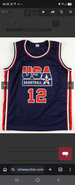 Autographed   Dominique Wilkins, Autograph USA  Jersey
