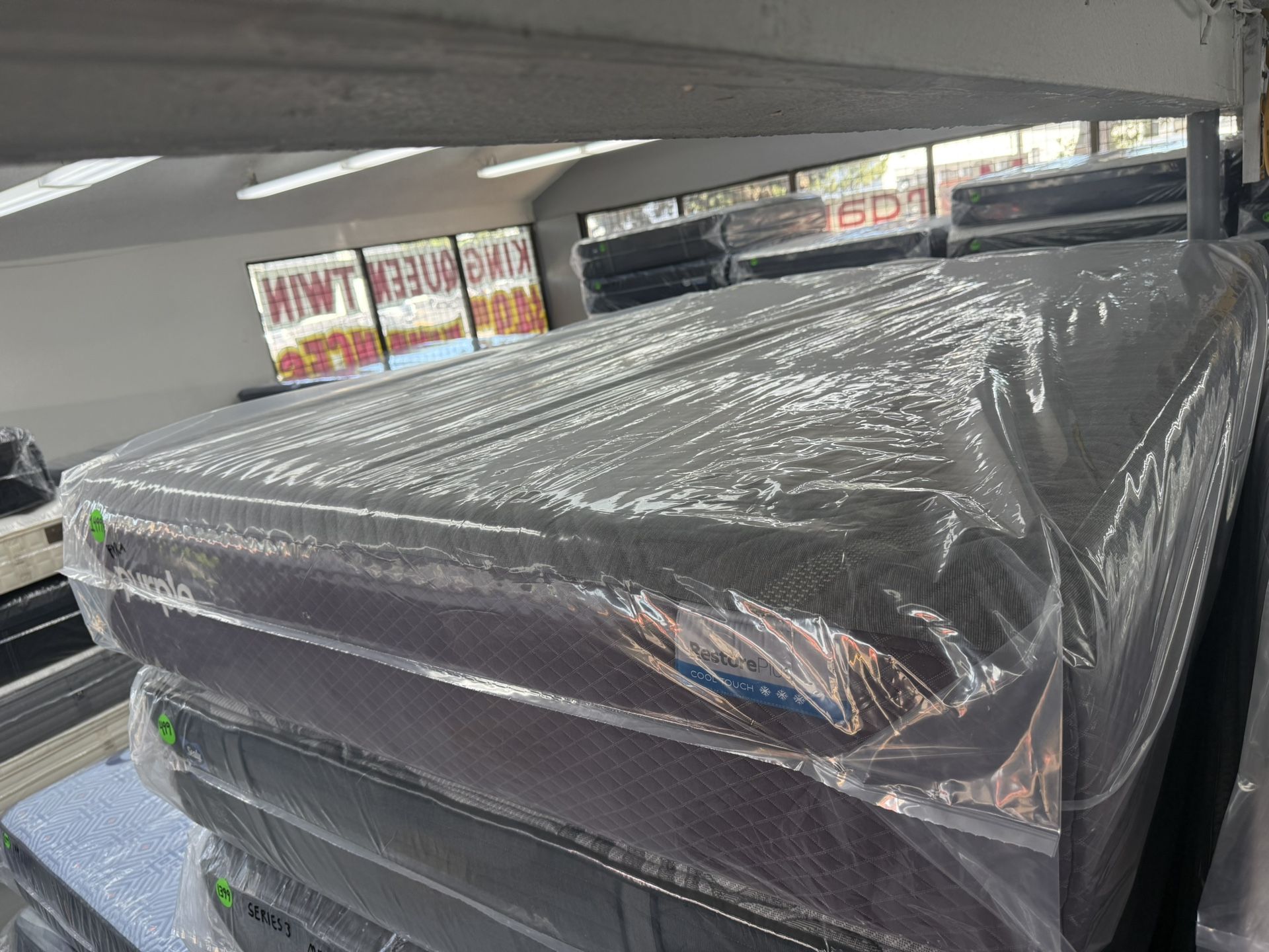 QUEEN SIZE PURPLE RESTORE PLUS (FIRM) MATTRESS & BOX SPRING BED SET