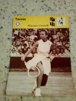 Vintage 1978 sportscaster tennis/ Maureen Connolly/" little mo"/ Olympic collector card # 15-19