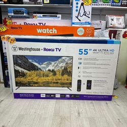 WestingHouse Roku Tv 55" 4K Ultra HD Smart Tv With HDR 