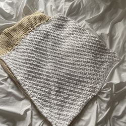 Hand Knit Ladies Two Toned Poncho