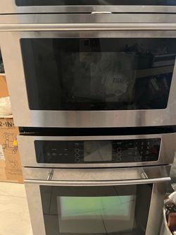 Microwave and stove