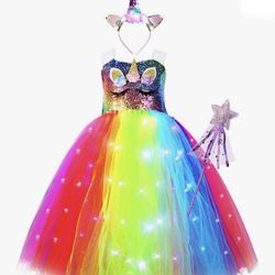 LED Unicorn Tutu Dress 