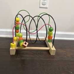 Ikea Mula wooden bead Roller coaster toy 