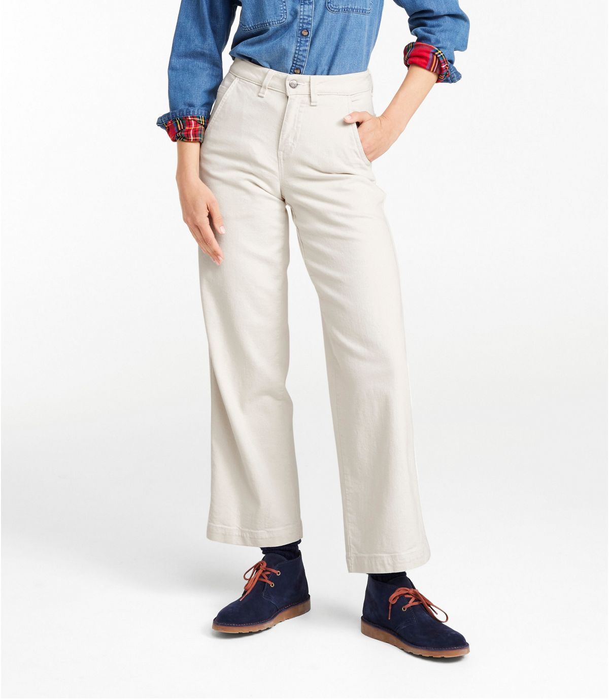 L.L. Bean Ivory Plus Size Pants