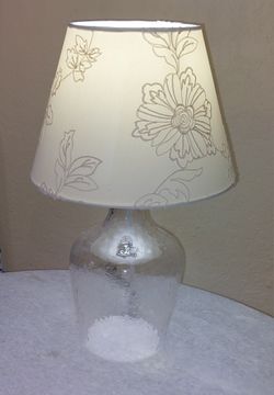 Glass Table Lamp & 2 Shades