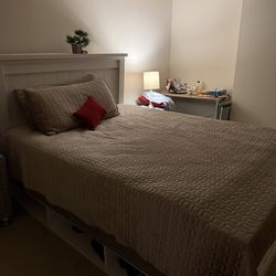 Queen bed with mattress included for $60