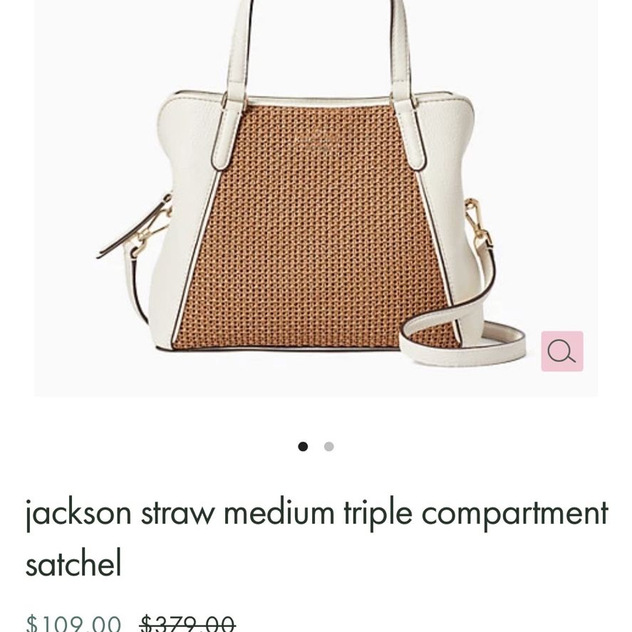 Jackson Straw Medium Triple Compartment Satchel