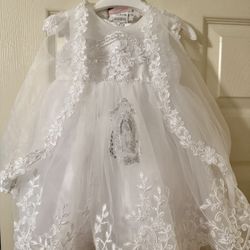 Vestido De Bautizo/Baptism Dress 12M