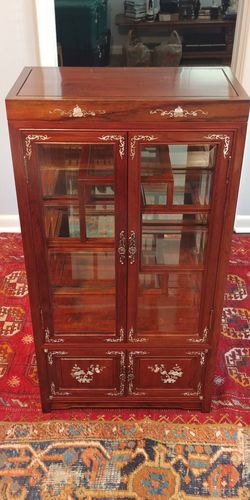 Small Rosewood Curio Cabinet