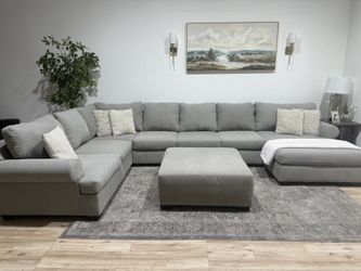 Massive Grey Living Spaces Sectional Couch - Delivery Available