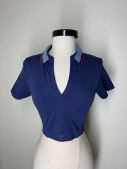 Victoria’s Secret Navy Blue Cropped Polo Shirt