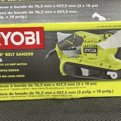 RYOBI 6 Amp Corded 3 in.W x 18 in.L Portable Belt Sander
