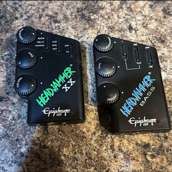 2 Epiphone Headjammer XX & Bass Amplifier Amp USA