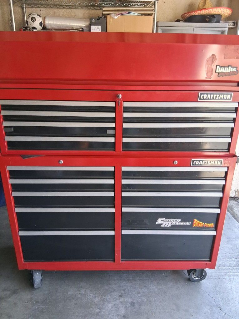 2 PIECE CRAFTSMAN TOOLBOX 52X62X18
