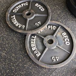 45lb Pair Olympic Weights $0.99 Per Pound 