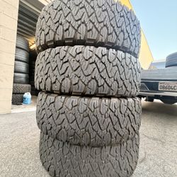 LT 285/75/16 BFG KO3 80-90% Tread (4)