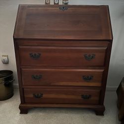 Vintage Wood Secretary Desk