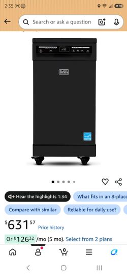 Black And Decker Portable Dishwasher