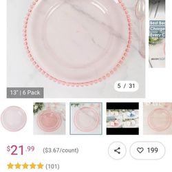 Pink Charger Plates
