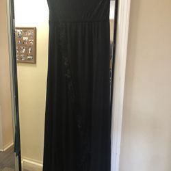 Lascana For Venus Strapless Long Black Dress New With Tags