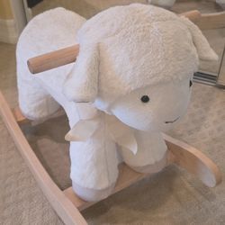 Pottery Barn Kids Plush Lamb Rocker - LIKE NEW
