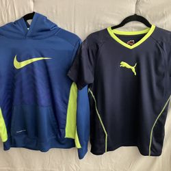 Lot 2 NIKE HOODIE SWEATER BOY Size XL PUMA TSHIRT L ‼️ Price Is FIRM ‼️