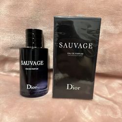 Sauvage Eau De Parfum  3.4 oz / 100 ml EDP Spray For Men New In Sealed Box.