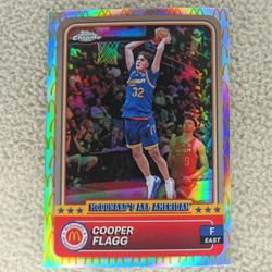 2024 Cooper Flagg Topps Chrome McDonald's ALL American McDonald's Logo Refractor #28