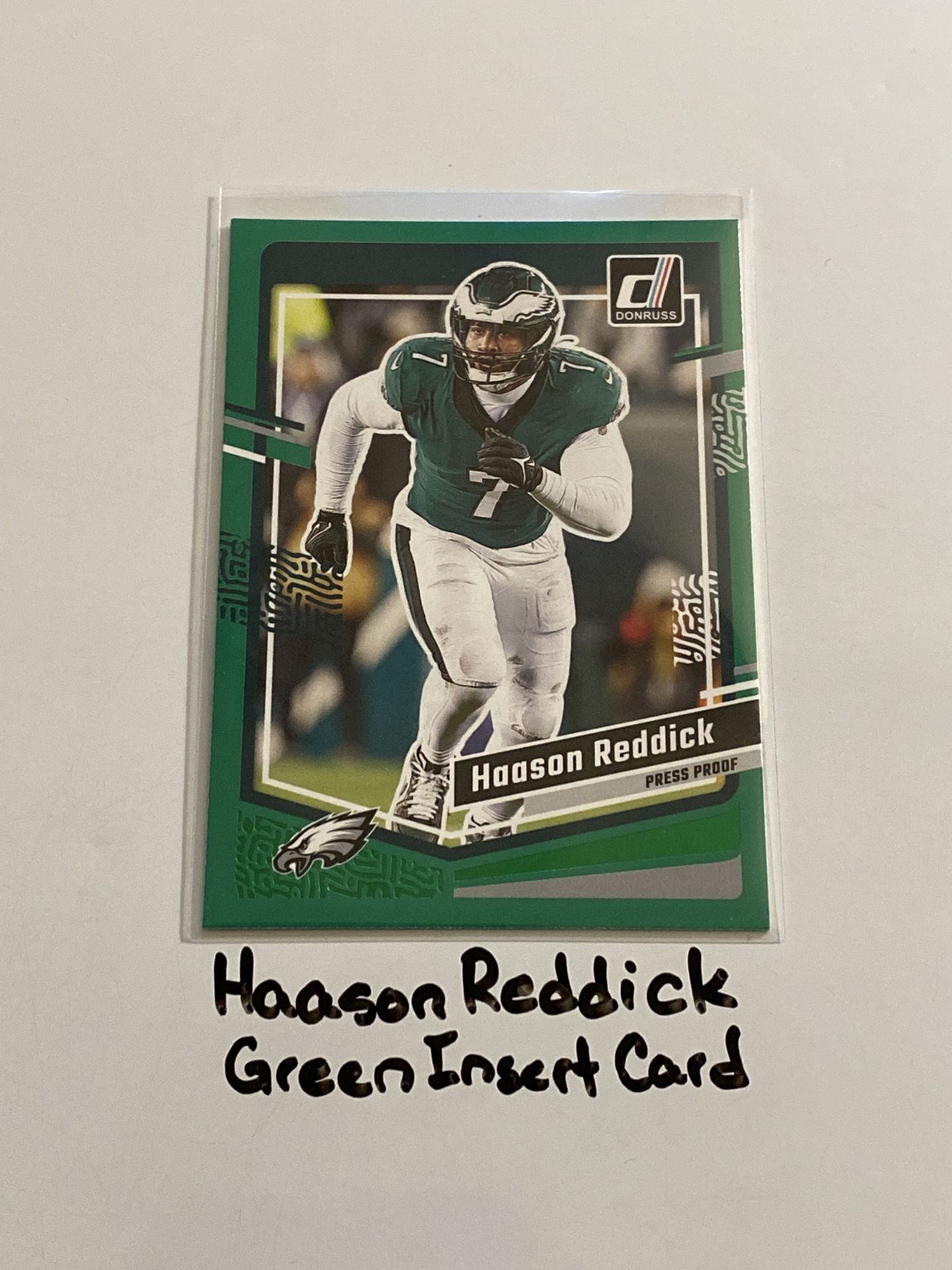 Haason Reddick Philadelphia Eagles LB Donruss Short Print Insert Card.