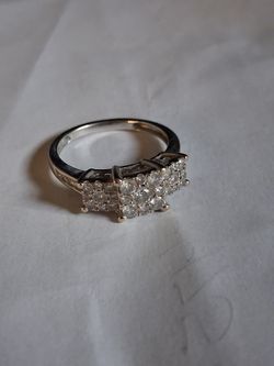 Macy's White Gold and Diamonds Engagement Ring