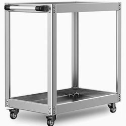 Stainless steel rolling tool cart, heavy-duty metal mechanic's trolley with wheels, large capacity tool organizer, workshop cart, Brand New still in t