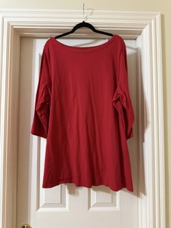 Woman Within Red Plus Size T-shirt