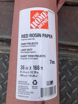 Red rosin construction protection paper