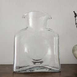 Blenko Mid-Century Blown Glass Vase Clear Glass Home Décor
