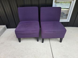 2 Purple Accent Chairs