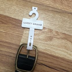 Lucky Brand Black Leather Belt Medium