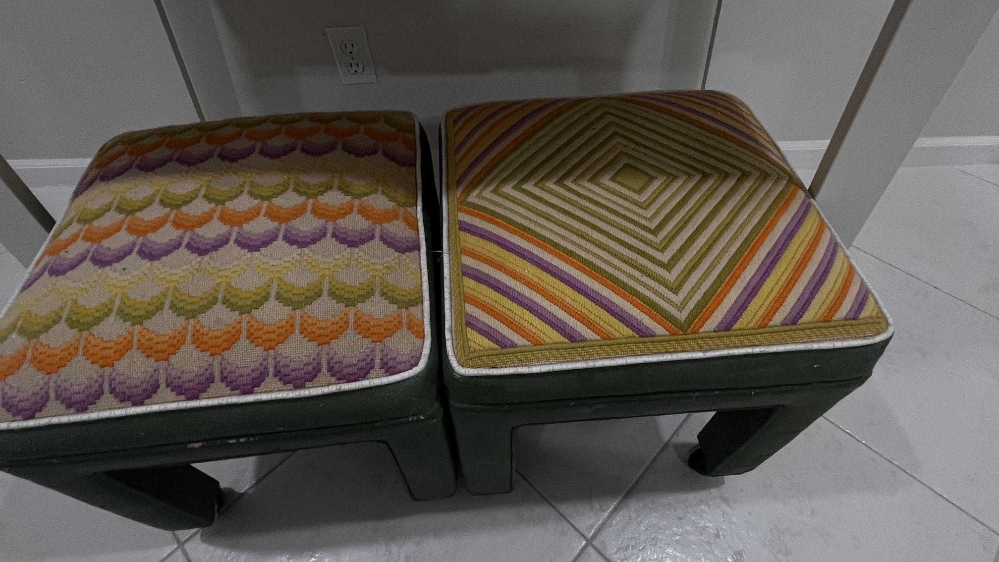 Colorful Small Stools – Set of 2 – Lightly Used!