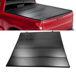 5.5' / 5.8' / 6.0' / 6.3' / 6.1' / 6.5' Ft Hard Solid 4/Quad-Fold Pickup Truck Bed Tonneau Cover for Silverado / Sierra / Ram / F-150 / Colorado