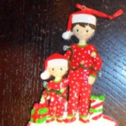 New Personalized Christmas Ornament family Single Dad with 1 kid